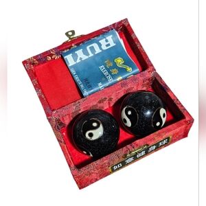 Vintage Chinese Health Exercise Stress Baoding Balls Meditation Relax Therapy